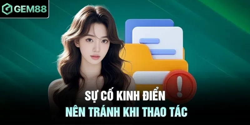 Sự cố kinh điển nên tránh khi thao tác